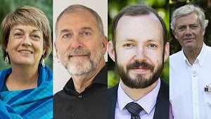 From left: Lynn Stephen, Brendan Bohannan, Mike Pluth and Jon Erlandson
