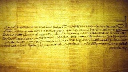 writing on parchment