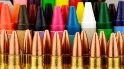 Crayons lined with bullets