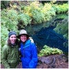 Katie Lynch and Peg Boulay at McKenzie River Headwaters
