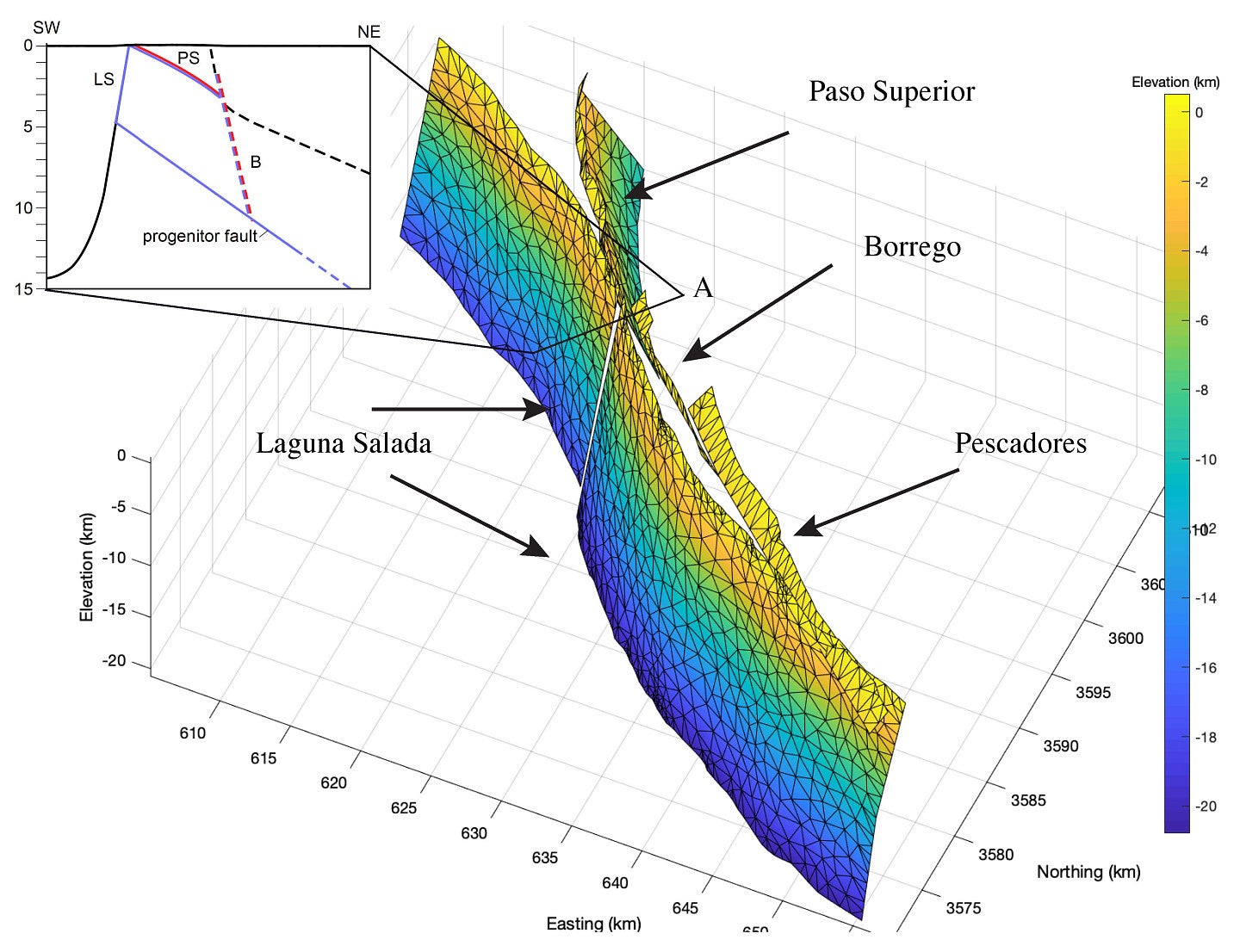 3d diagram of earthquake data