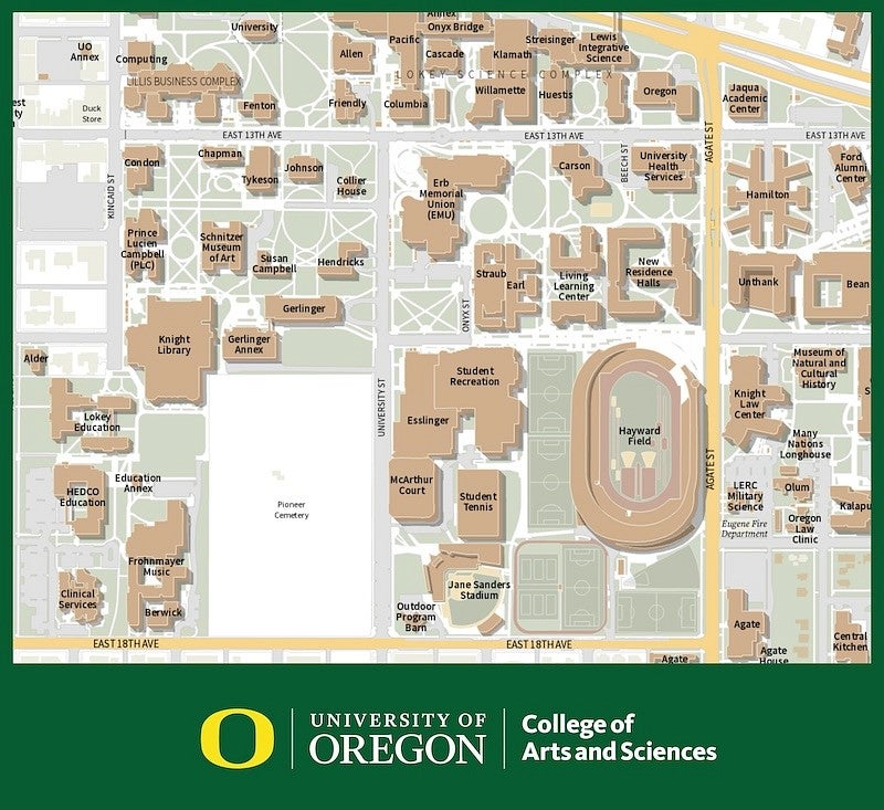 UO Campus map