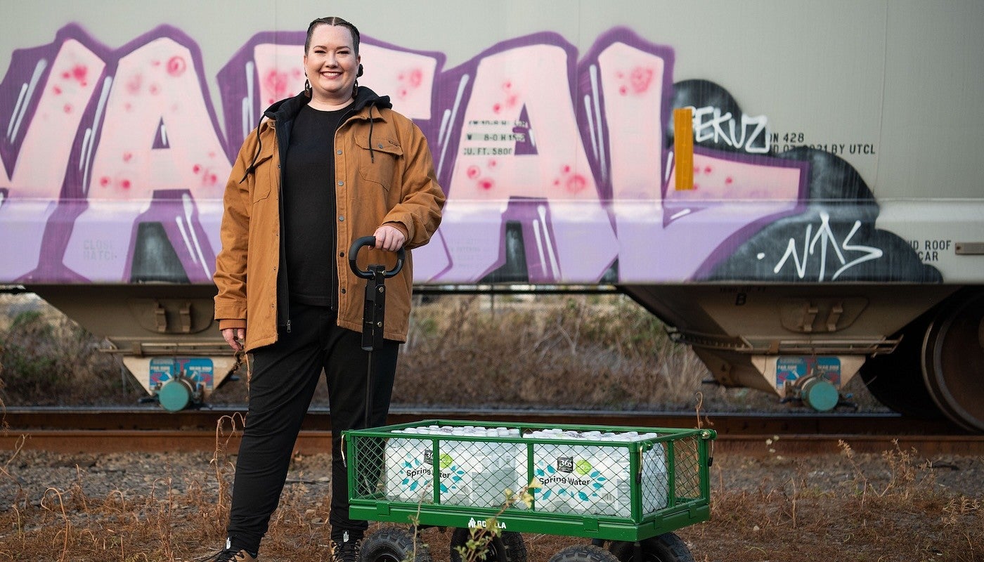 Sara Koski and street wagon