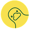 Icon: ducks in yellow background