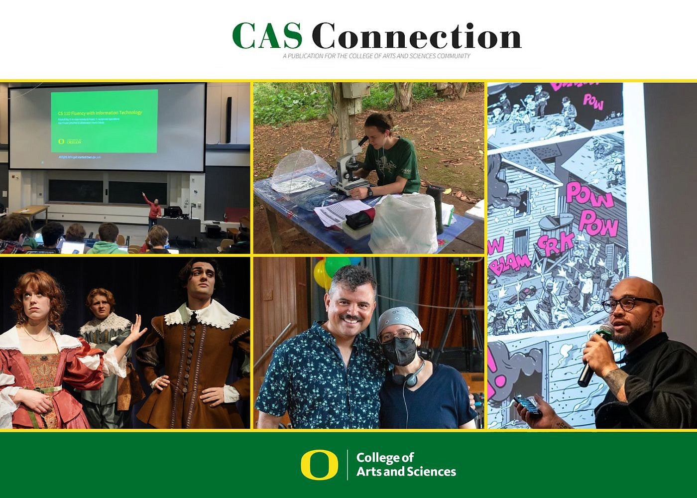 a collage of images from the CAS connection February issue