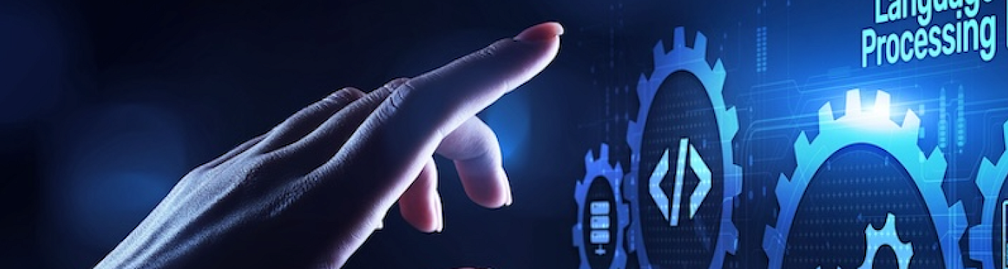 Finger touches the intelligent screen