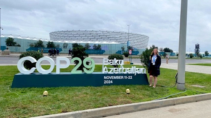 Kaley McCarty at the United Nation’s annual climate change conference