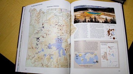 interior page detail of Atlas of Yellowstone