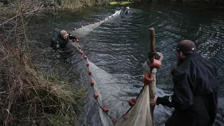 fishermen work on the klamath river