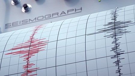 seismograph needs reacting to an earthquake