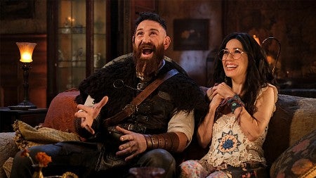 College of Arts and Sciences alum Devan Chandler on set of show ‘Ghosts.’