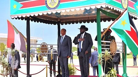 two people in Sudan posing