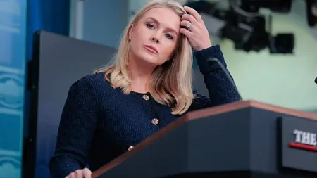 a person standing at a White House podium