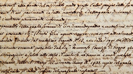 italian handwriting
