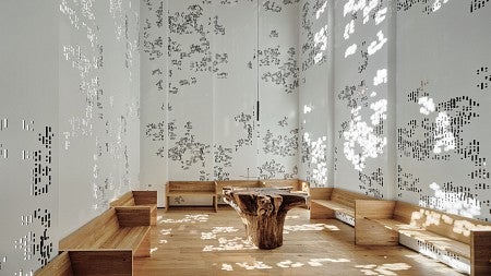 Table and chairs in the room