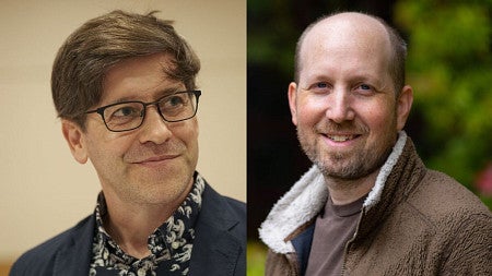 two headshots of people