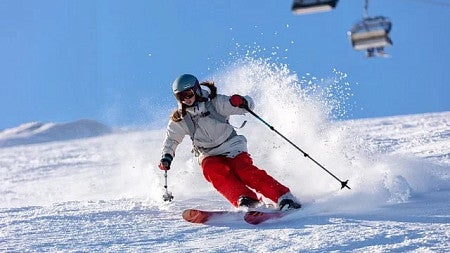 a person skiing 