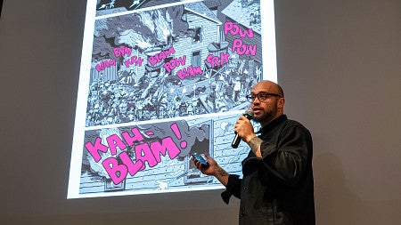 Comics artist Ben Passmore visited the Comics and Cartoon Studies Program