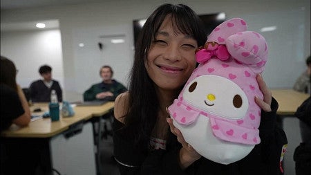 asia pop culture - student with plushy
