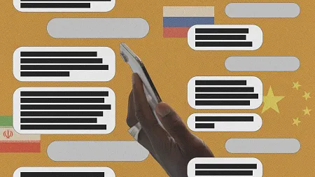 an illustration of redacted messages