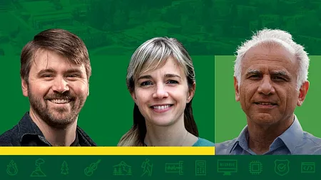 three headshots of people in a photo