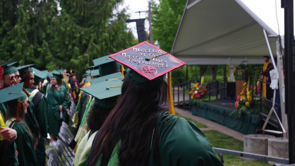 student at graduation