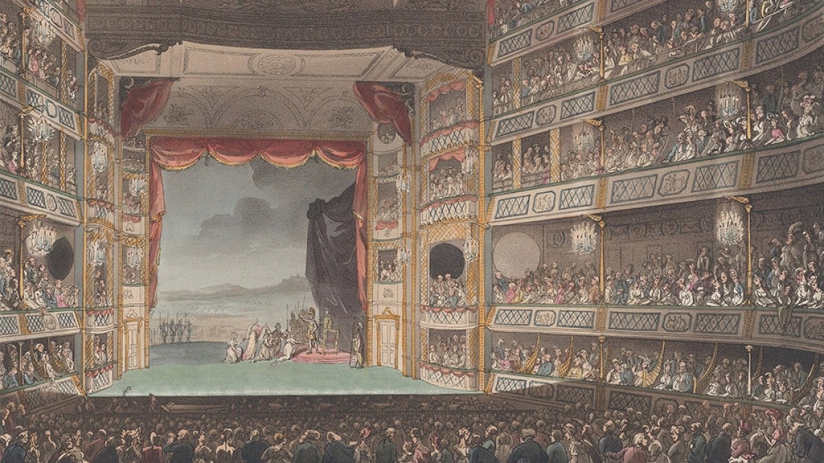 Illustration of an old theater