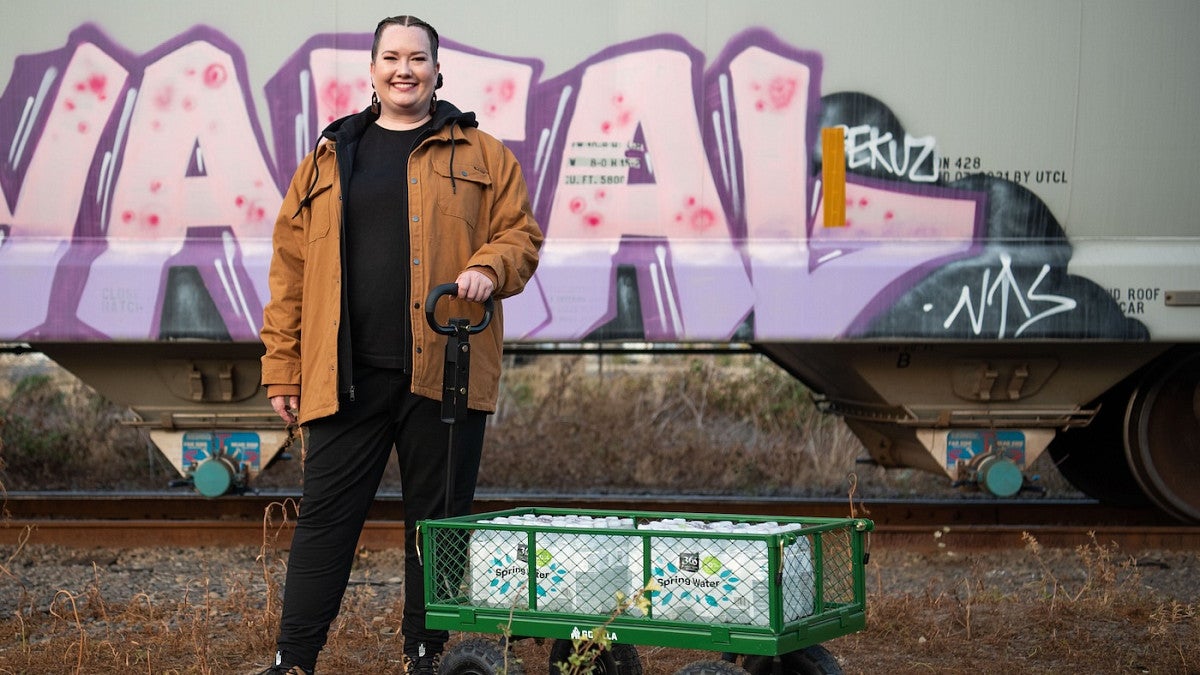 Sara Koski and street wagon