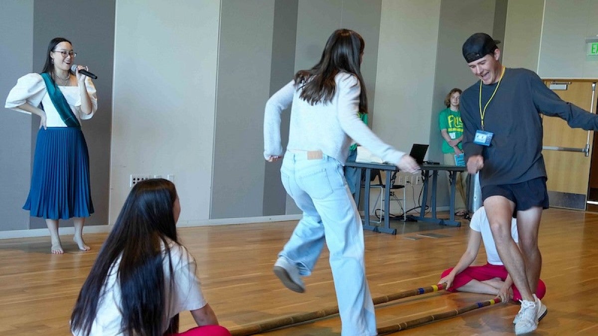 tudents jumping on FLIS Day