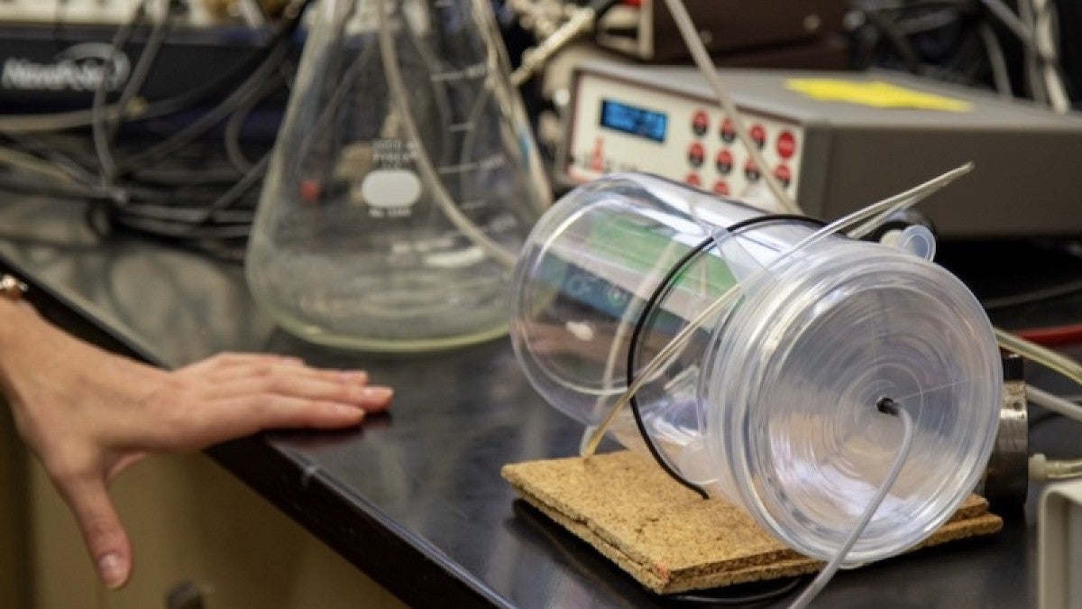 testing equipment in the human physiology lab