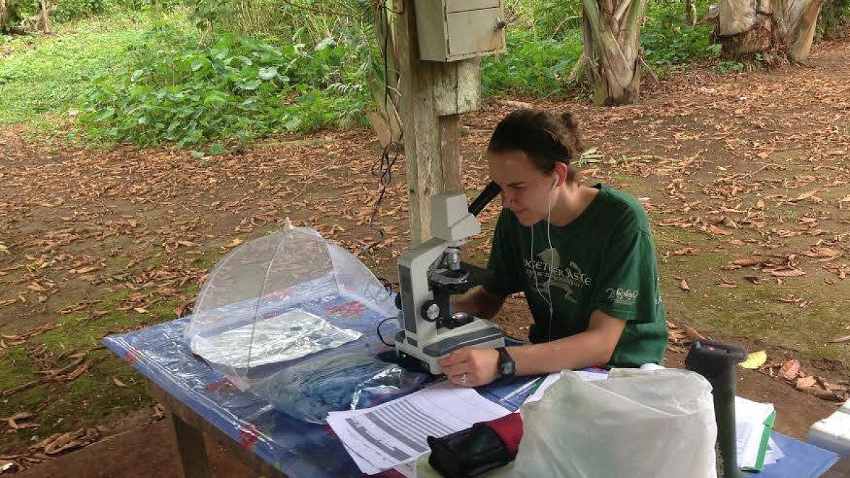 Theresa Gildner conducts field research with the College of Arts and Sciences-based Shuar Health and Life History Project