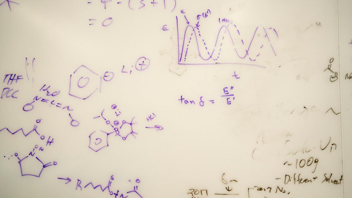 white board with math figures on it