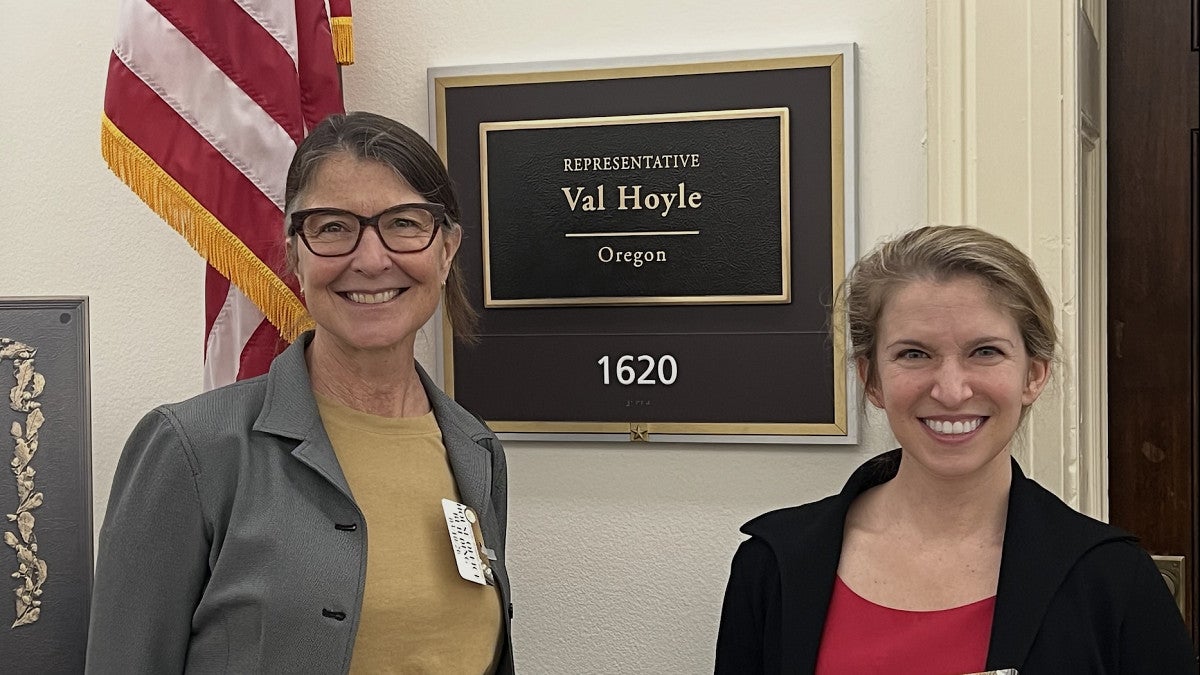middlebrook and garvin in front of Oregon representative val hoyle's office in DC