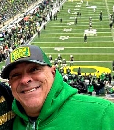 Brian Hubbell at a football game