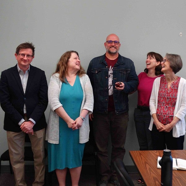 Kirby Brown receives a distinguished teaching award